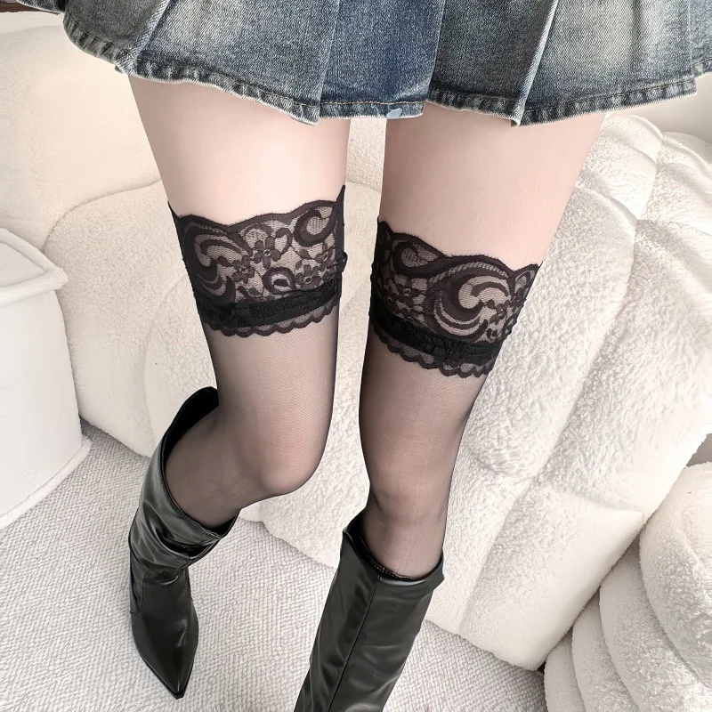 Tights Pantyhose Sheer - Calze di pizzo Cintura da donna